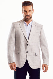 Chaqueta deportiva con estampado de cuadros claros Mojito Reserve para hombre