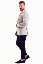 Chaqueta deportiva con estampado de cuadros claros Mojito Reserve para hombre