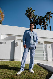 Traje de mezcla de poliéster y lino texturizado para hombre Mojito Reserve