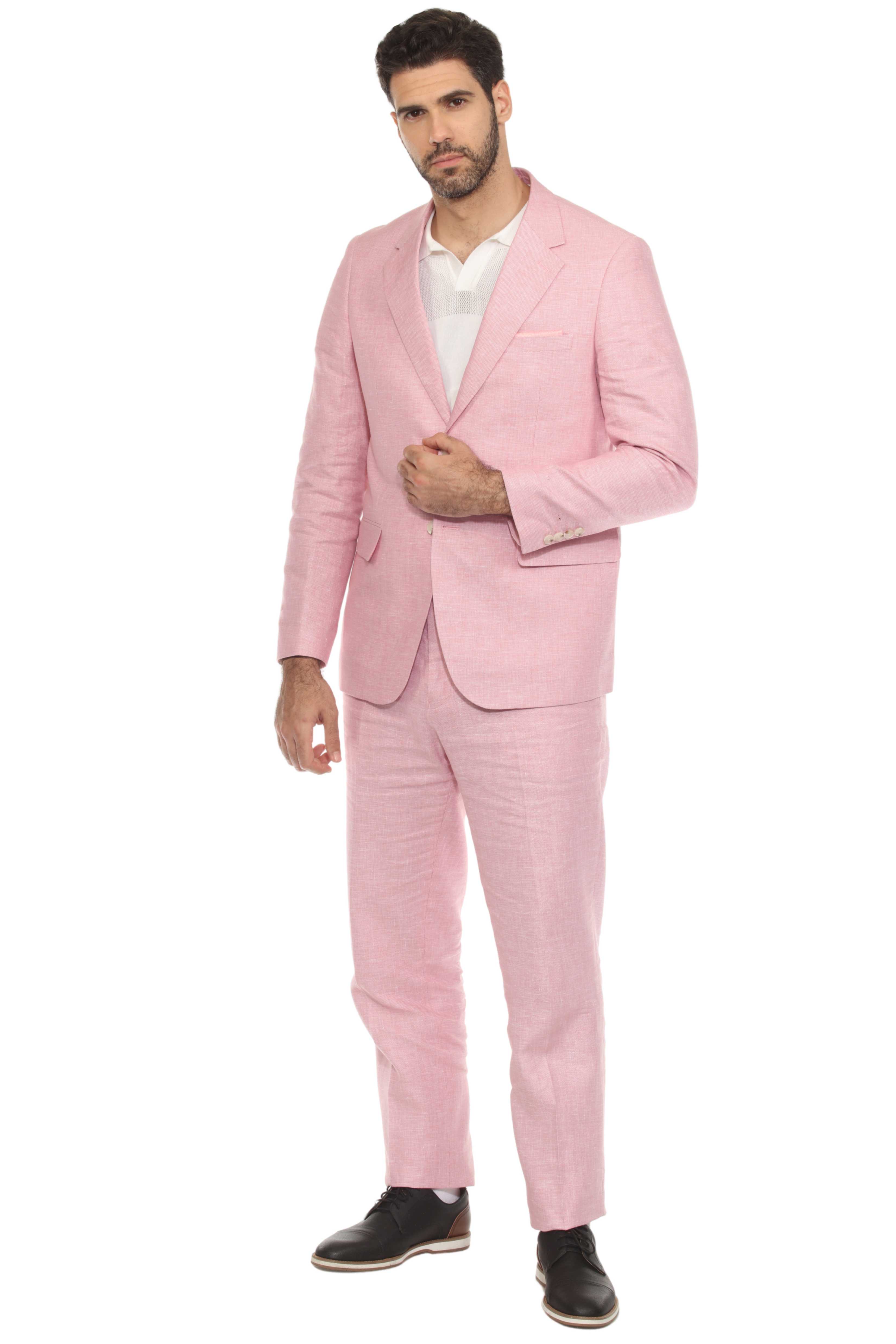 Traje de mezcla de poliéster y lino texturizado para hombre Mojito Reserve