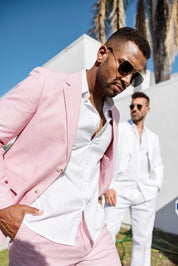 Traje de mezcla de poliéster y lino texturizado para hombre Mojito Reserve