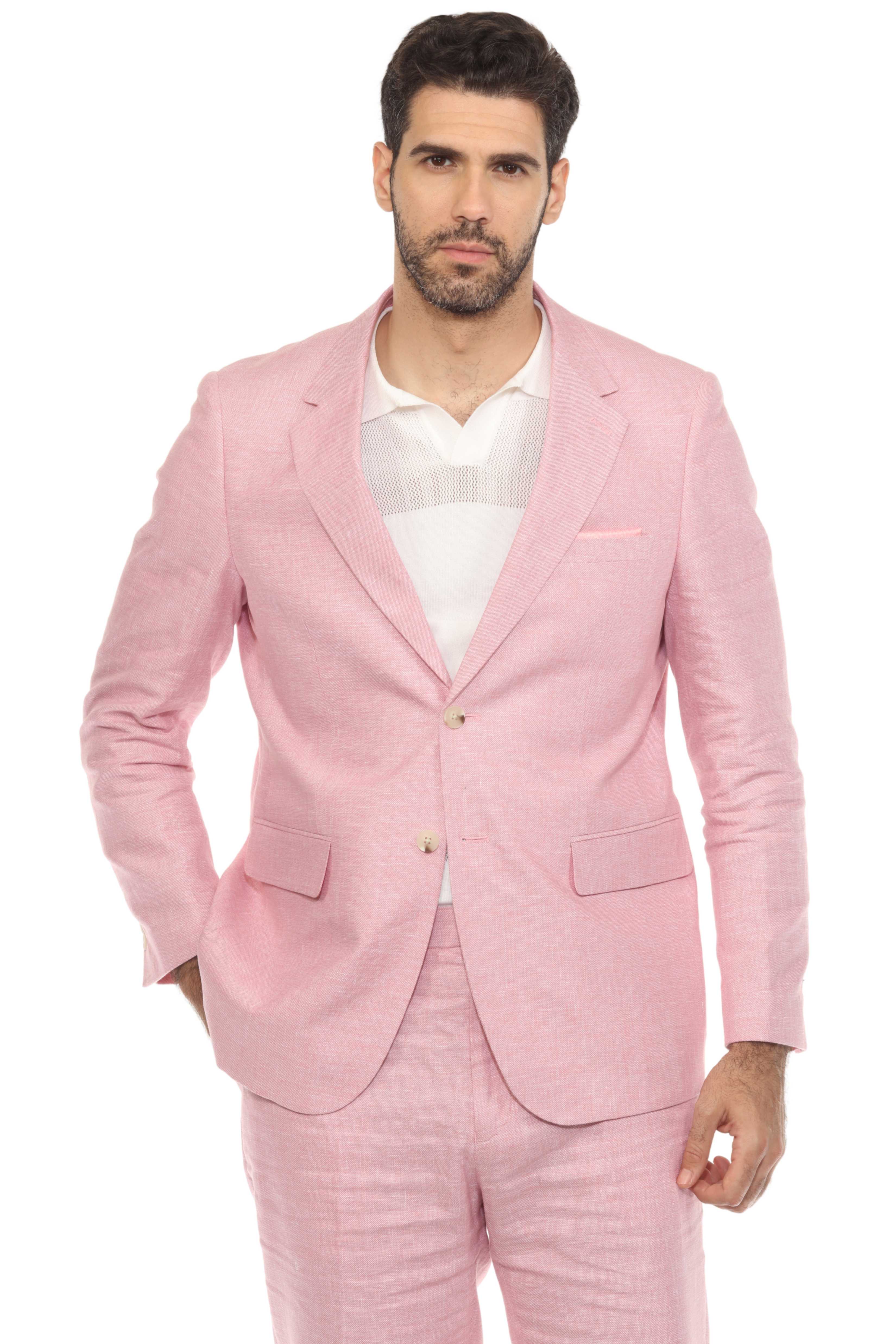 Traje de mezcla de poliéster y lino texturizado para hombre Mojito Reserve