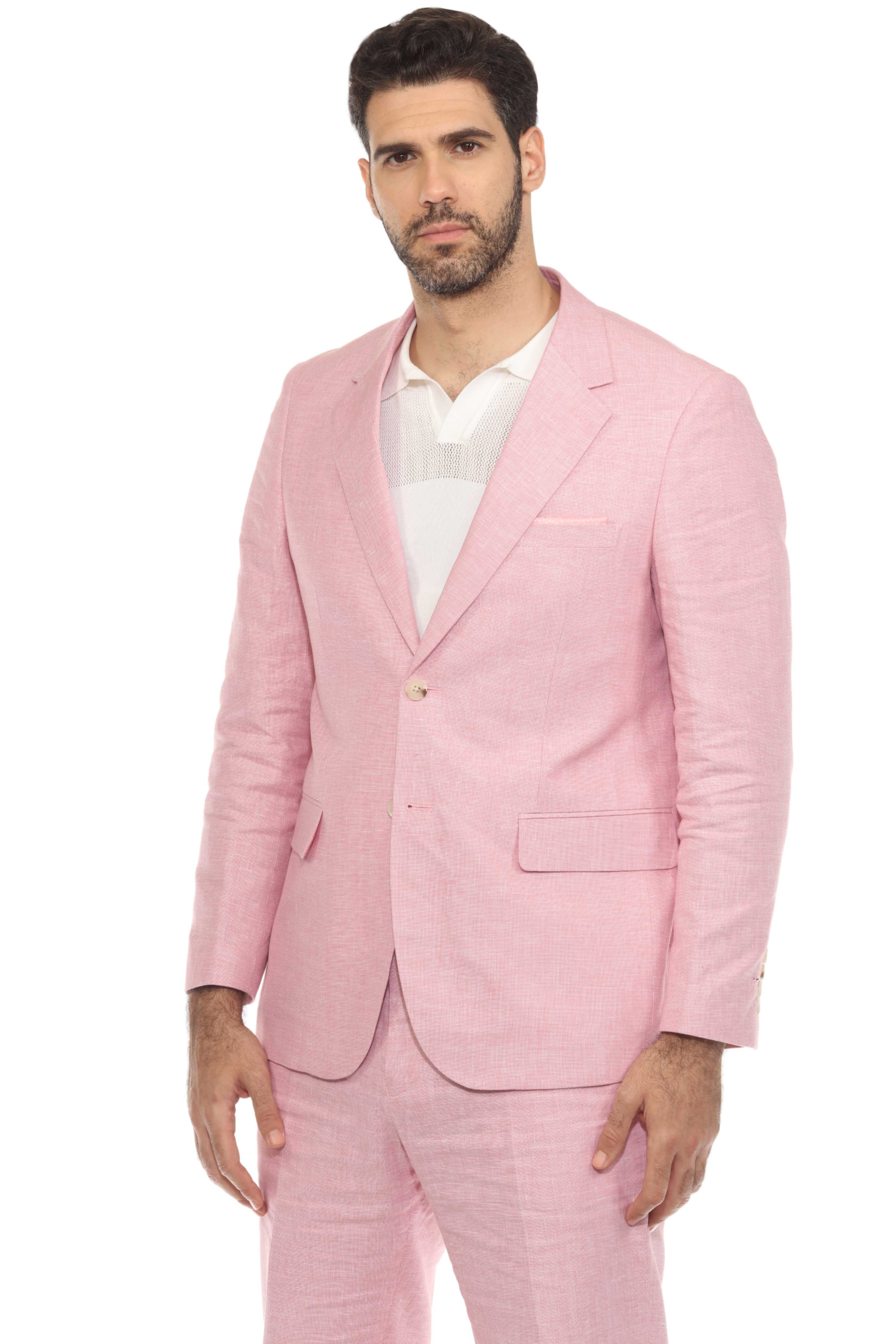 Traje de mezcla de poliéster y lino texturizado para hombre Mojito Reserve