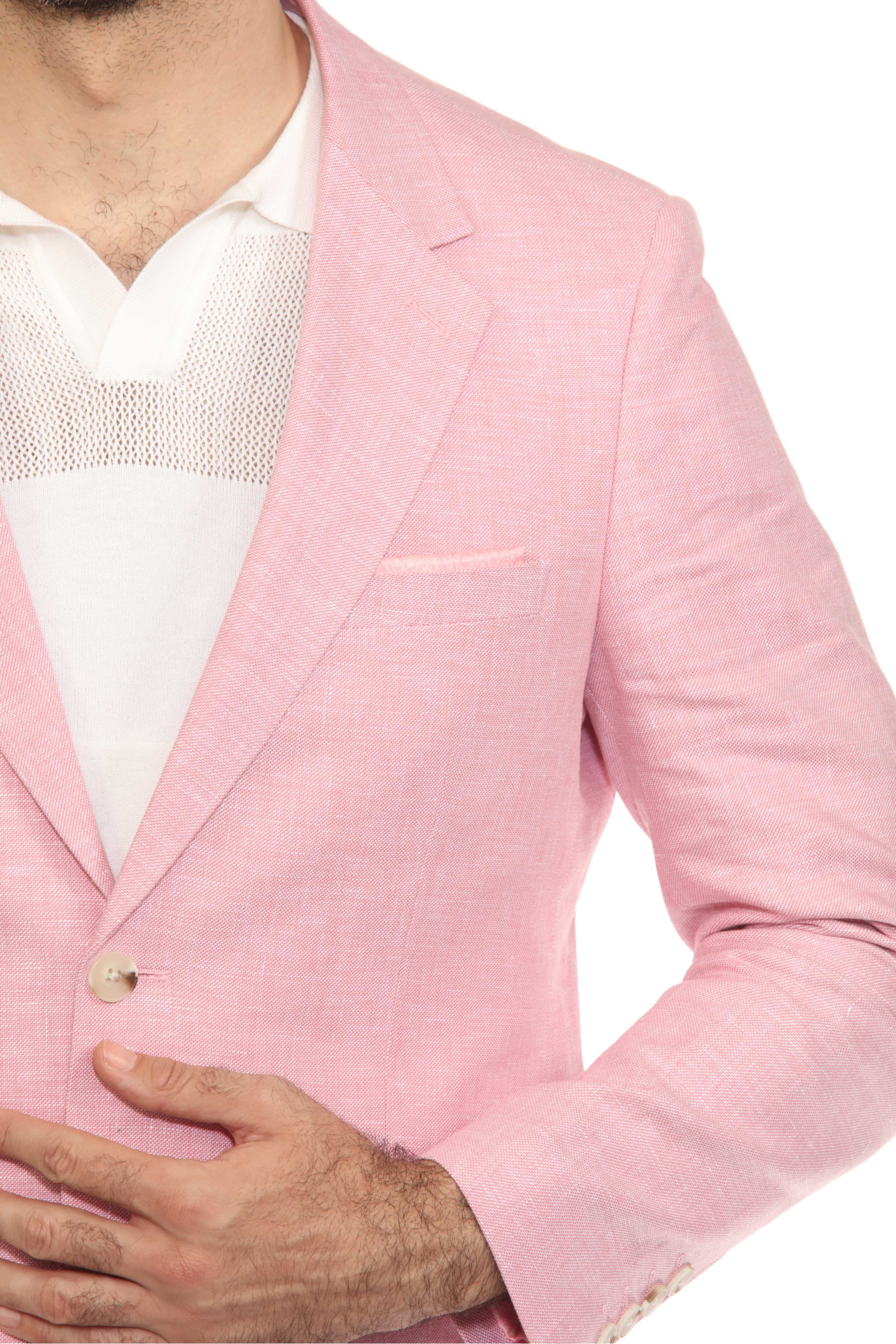 Traje de mezcla de poliéster y lino texturizado para hombre Mojito Reserve