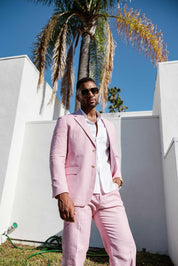 Traje de mezcla de poliéster y lino texturizado para hombre Mojito Reserve