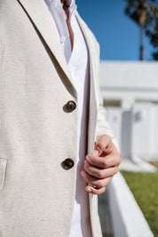 Traje de mezcla de poliéster y lino texturizado para hombre Mojito Reserve