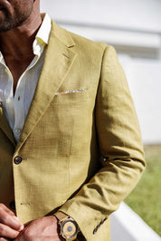 Traje de mezcla de poliéster y lino texturizado para hombre Mojito Reserve