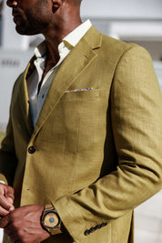 Traje de mezcla de poliéster y lino texturizado para hombre Mojito Reserve