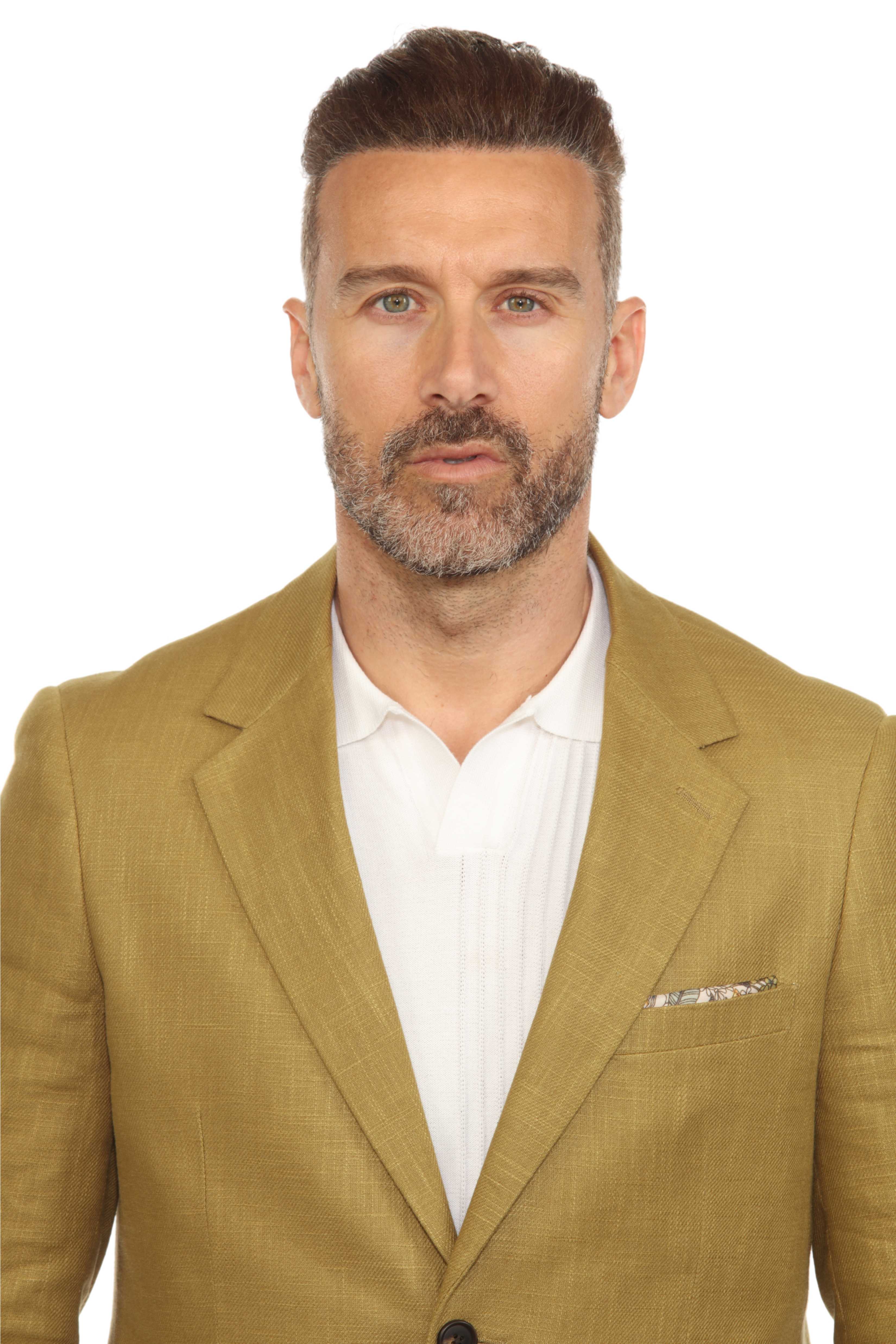 Traje de mezcla de poliéster y lino texturizado para hombre Mojito Reserve