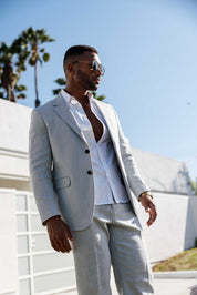 Traje de mezcla de poliéster y lino texturizado para hombre Mojito Reserve