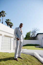 Traje de mezcla de poliéster y lino texturizado para hombre Mojito Reserve