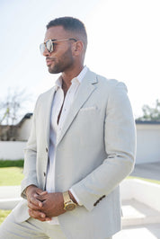 Traje de mezcla de poliéster y lino texturizado para hombre Mojito Reserve