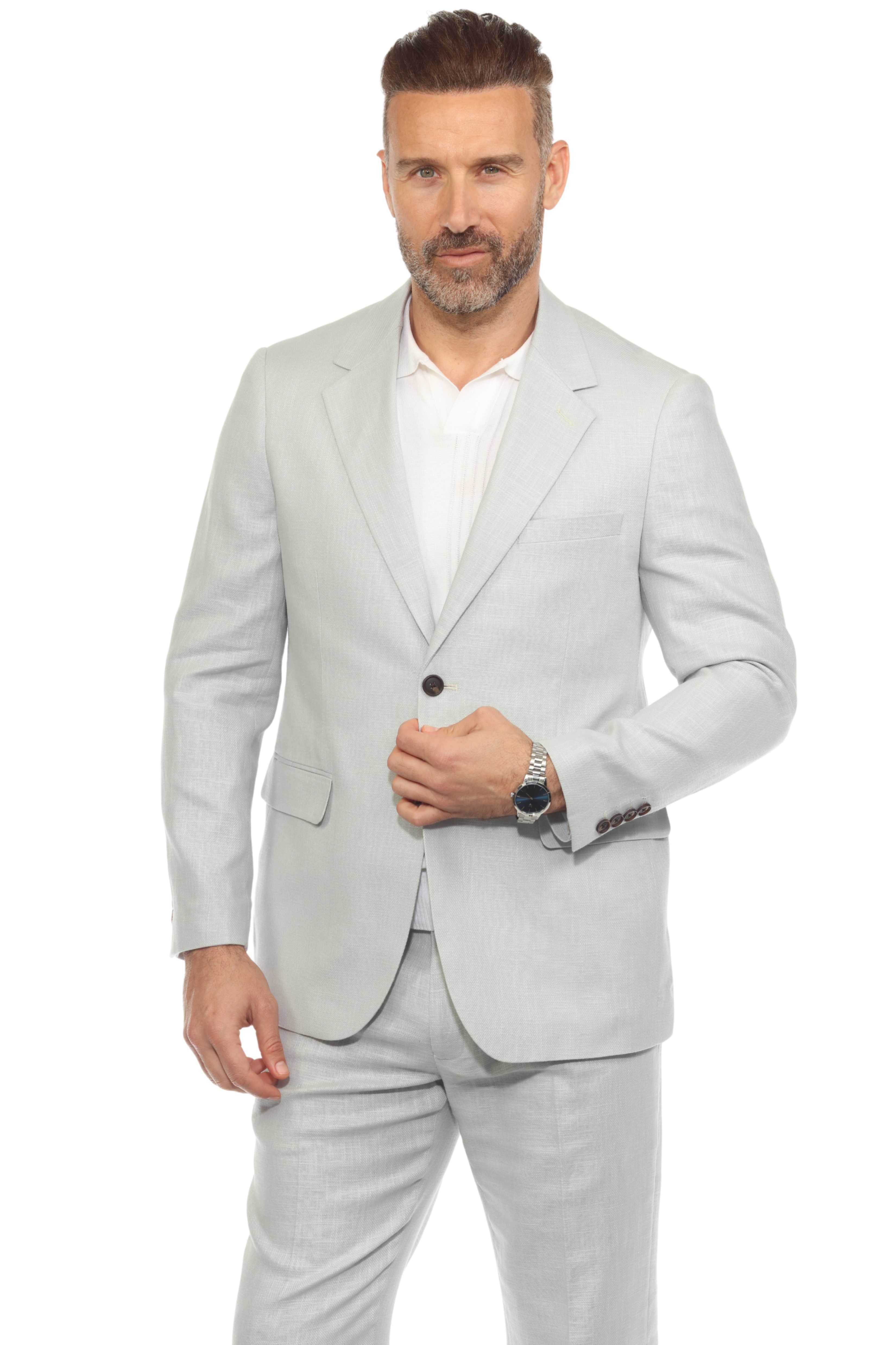 Traje de mezcla de poliéster y lino texturizado para hombre Mojito Reserve