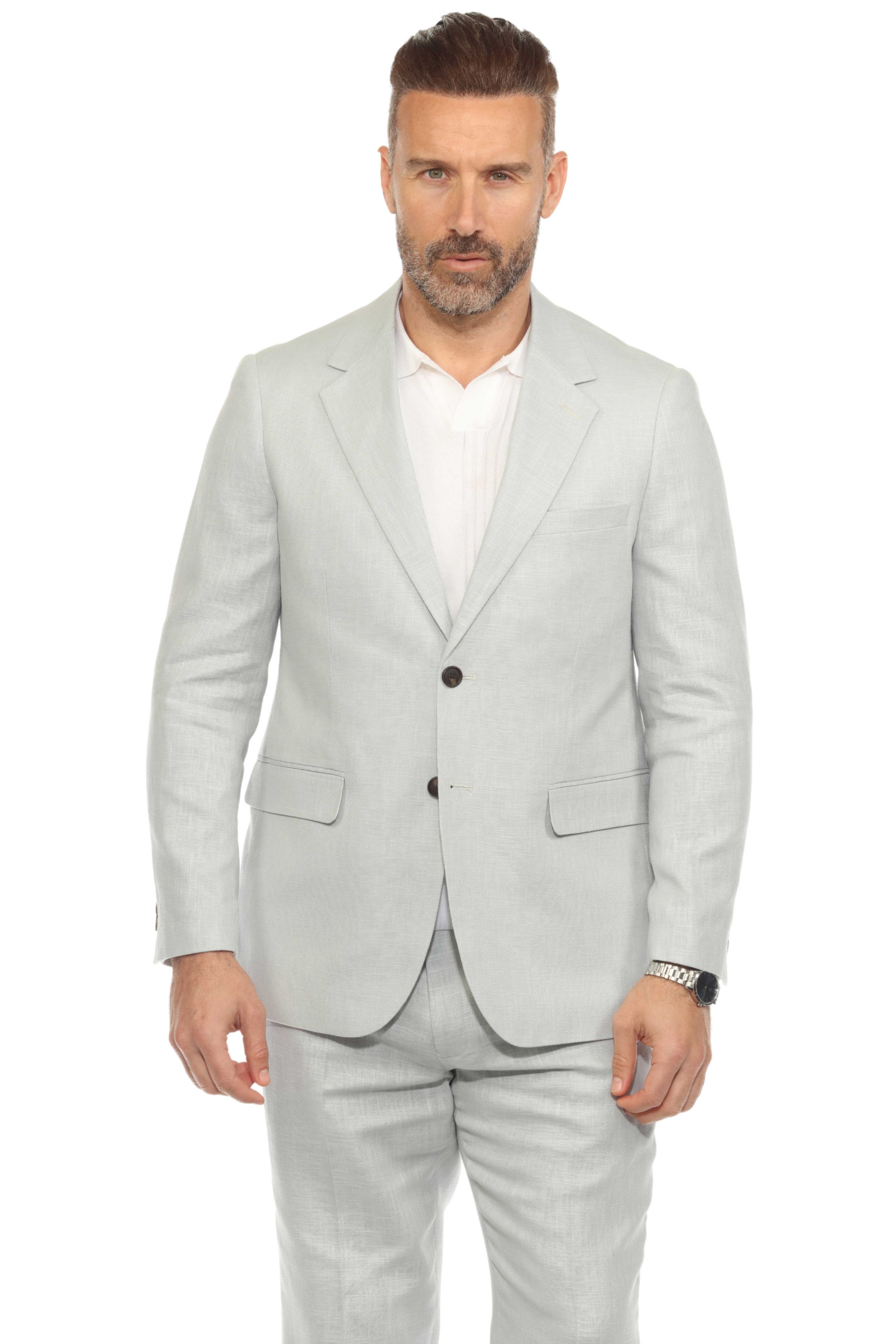 Traje de mezcla de poliéster y lino texturizado para hombre Mojito Reserve