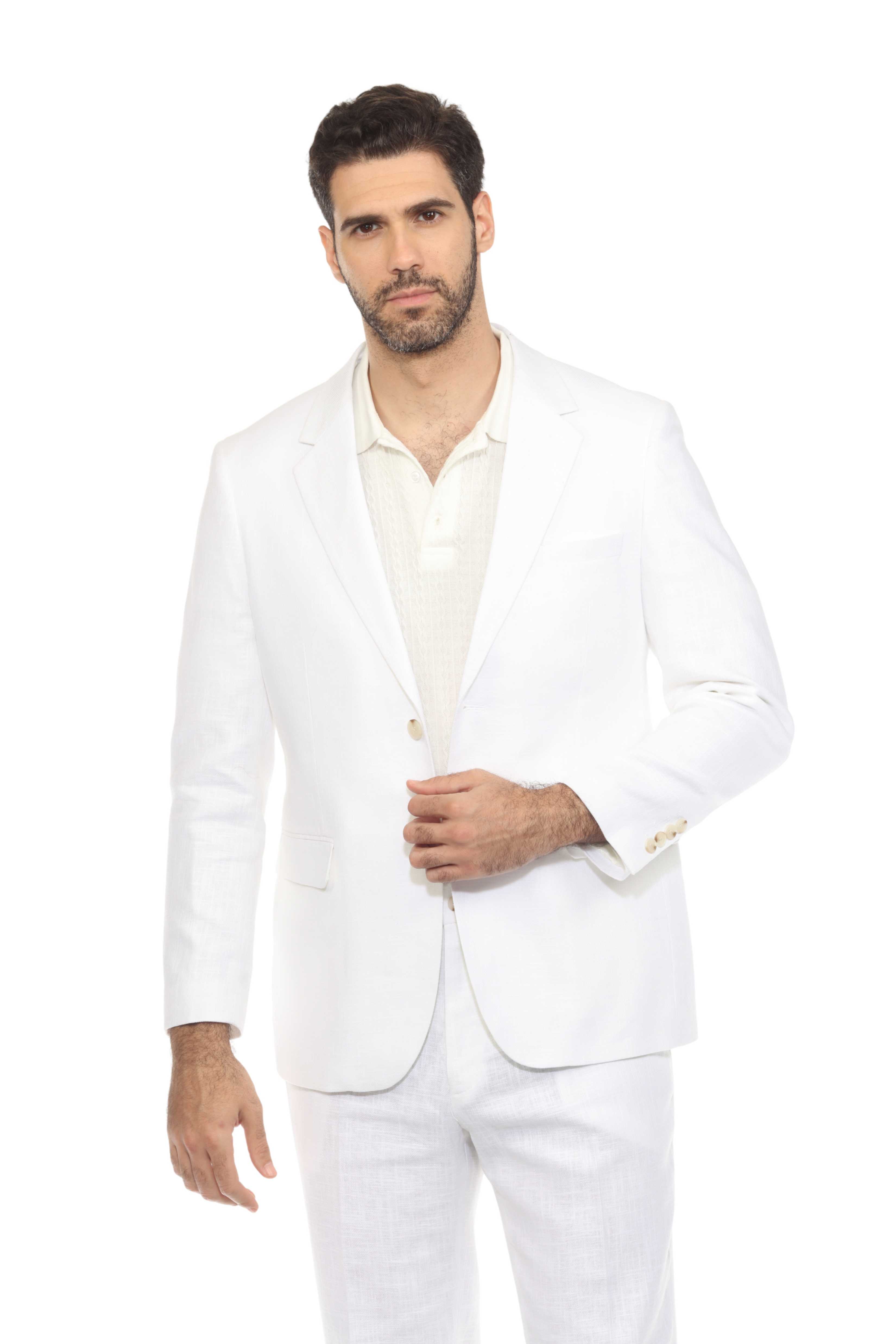 Traje de mezcla de poliéster y lino texturizado para hombre Mojito Reserve