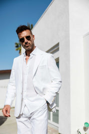 Traje de mezcla de poliéster y lino texturizado para hombre Mojito Reserve