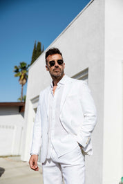 Traje de mezcla de poliéster y lino texturizado para hombre Mojito Reserve