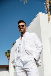 Traje de mezcla de poliéster y lino texturizado para hombre Mojito Reserve