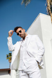 Traje de mezcla de poliéster y lino texturizado para hombre Mojito Reserve