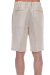 Men's Drawstring Resort Casual 100% Linen Dress Shorts 