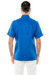 Mojito Men's Guayabera Shirt Short Sleeve 100% Linen with Stylish Print Trim Accent - Mojito Collection - Guayabera, Long Sleeve Shirt, Mens Shirt, Mojito Guayabera Shirt