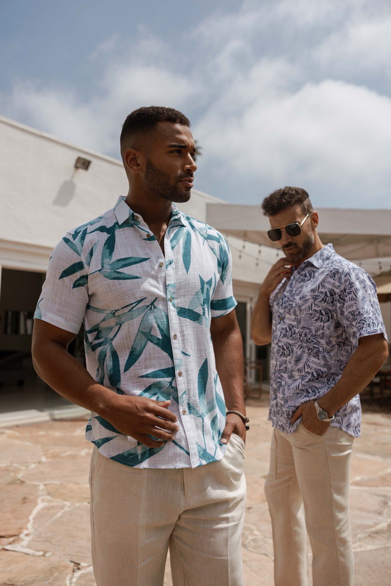 Linen & Linen-Look Print Shirts