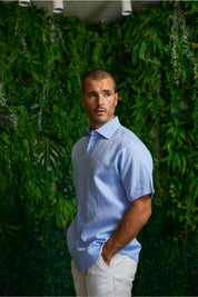 Mojito 100% Linen Short Sleeve Button-Down Shirt