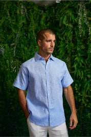 Mojito 100% Linen Short Sleeve Button-Down Shirt