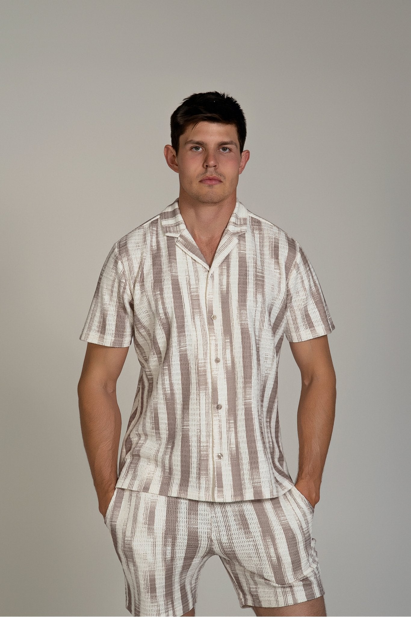 Traje de mezcla de poliéster y lino texturizado para hombre Mojito Reserve