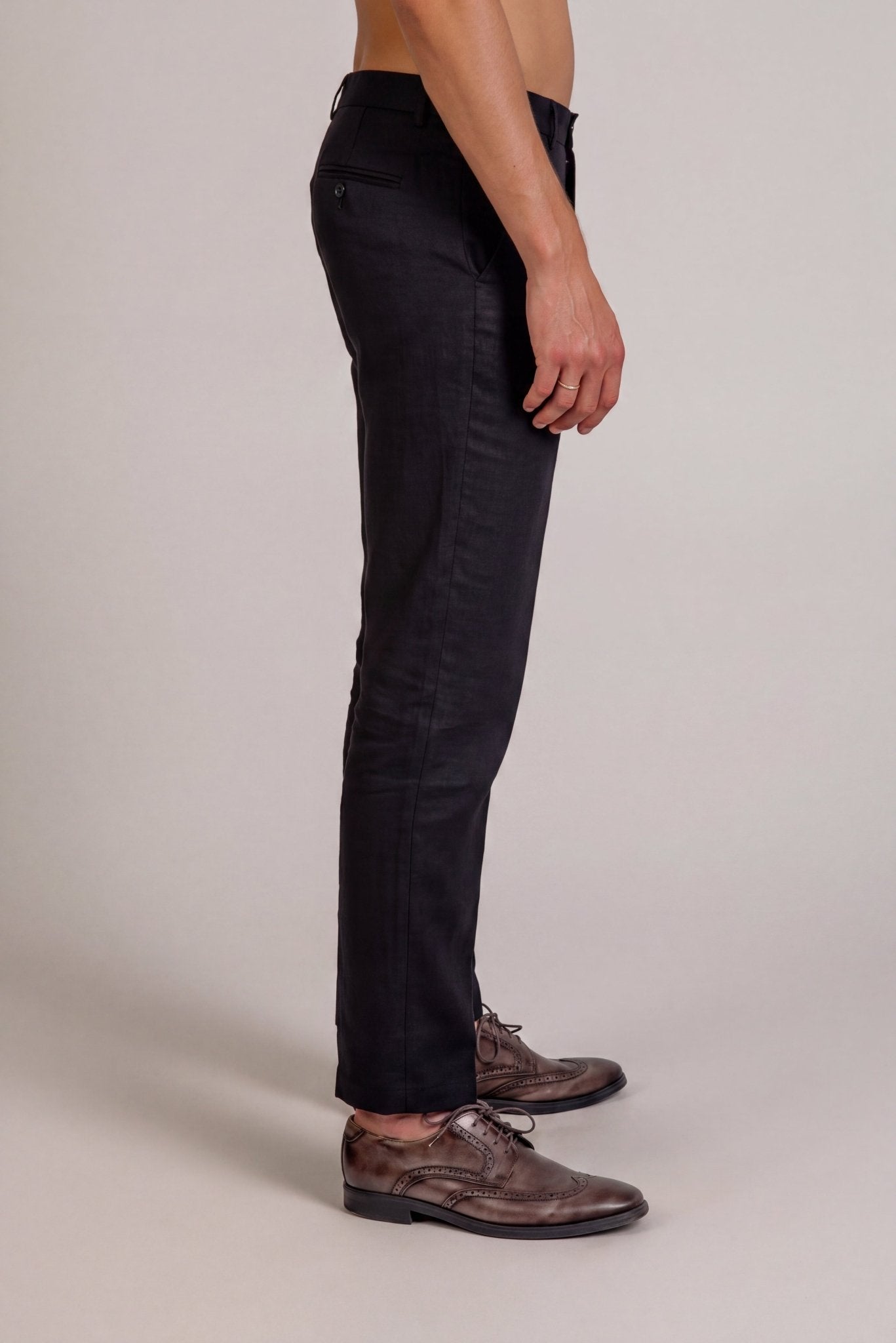 Men's 100% Linen Flat Front Dress Pants | Mojito  Mojito Collection