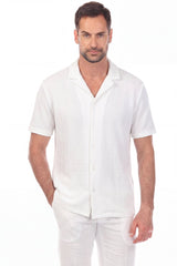 Polo elegante de primera calidad para hombre con moderno patrón de punto trenzado texturizado