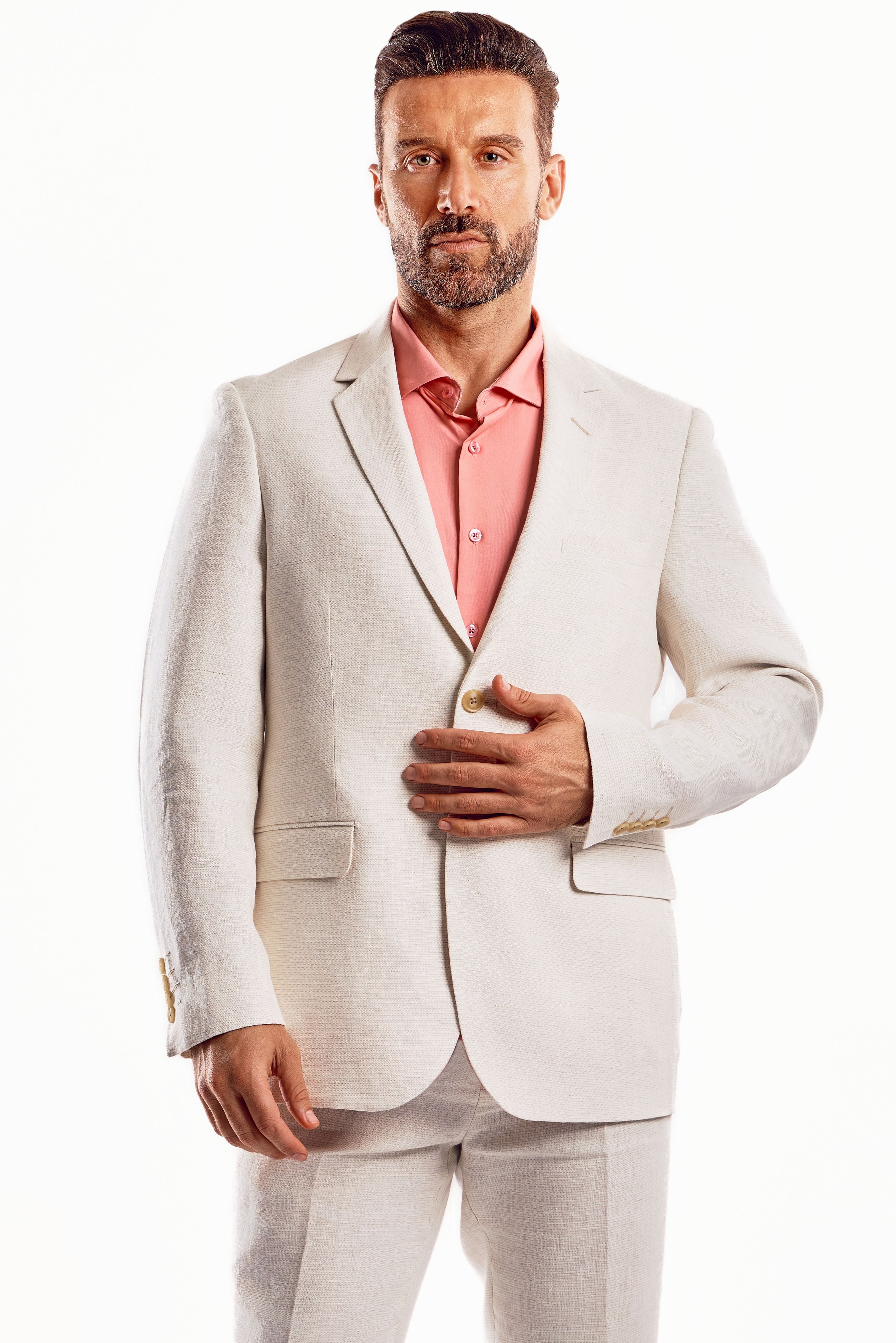 Conjunto de lino texturizado de tejido flameado para hombre Mojito Reserve