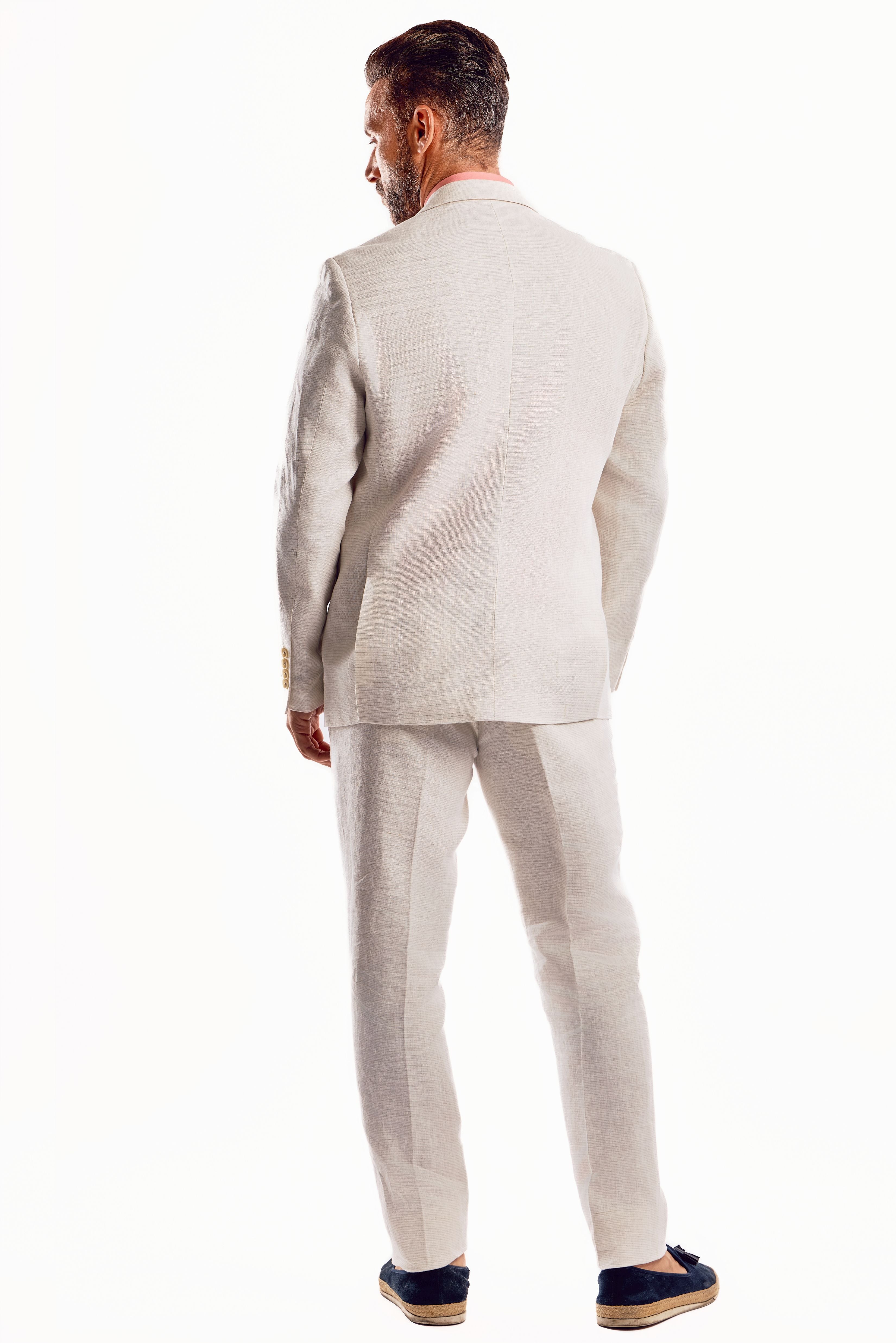 Conjunto de lino texturizado de tejido flameado para hombre Mojito Reserve
