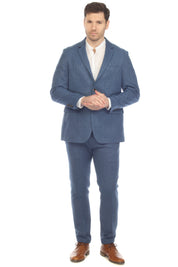 Traje de mezcla de poliéster y lino texturizado para hombre Mojito Reserve