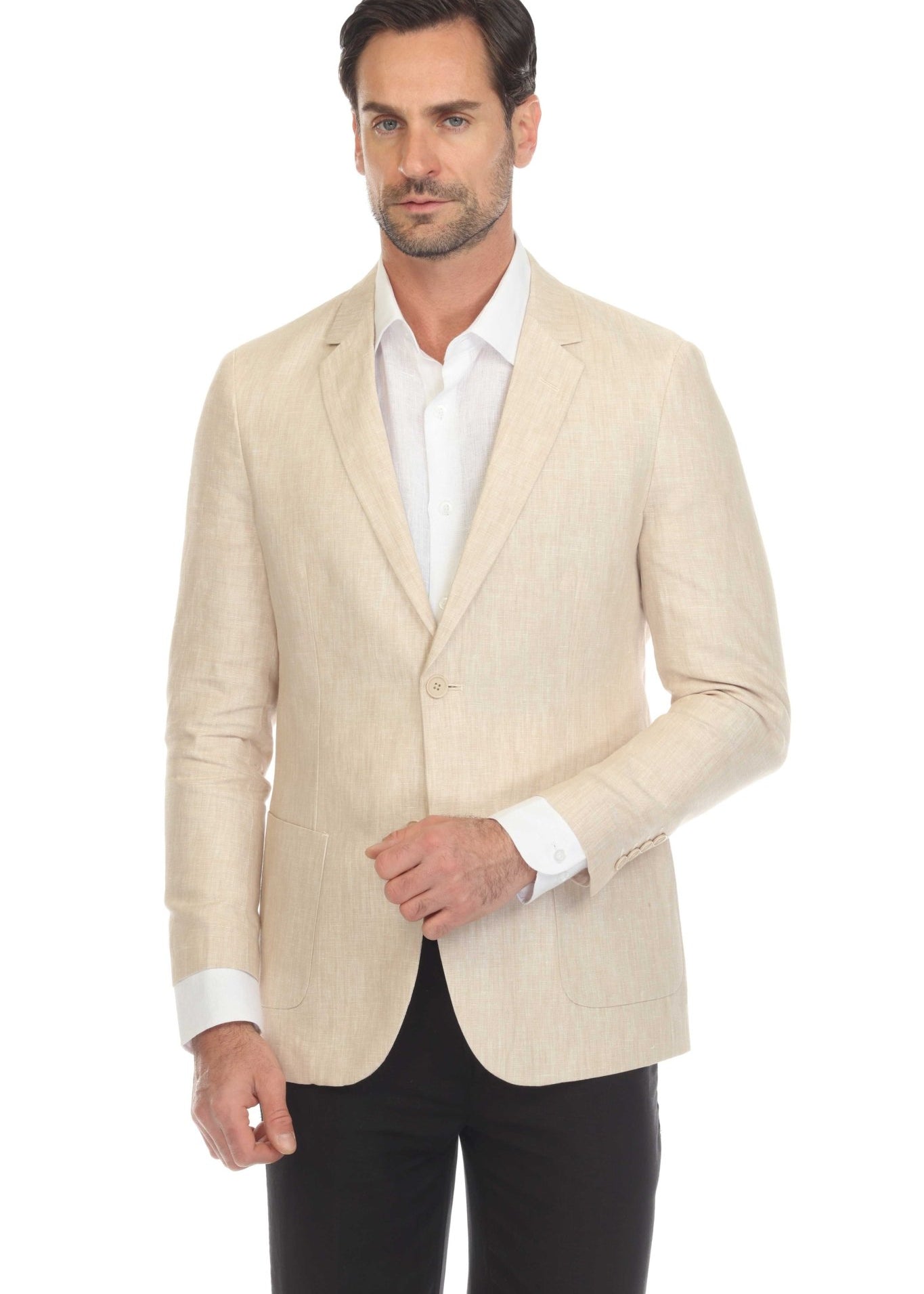 Mojito Reserve Men's Casual Modern Fit Linen Sports Jacket