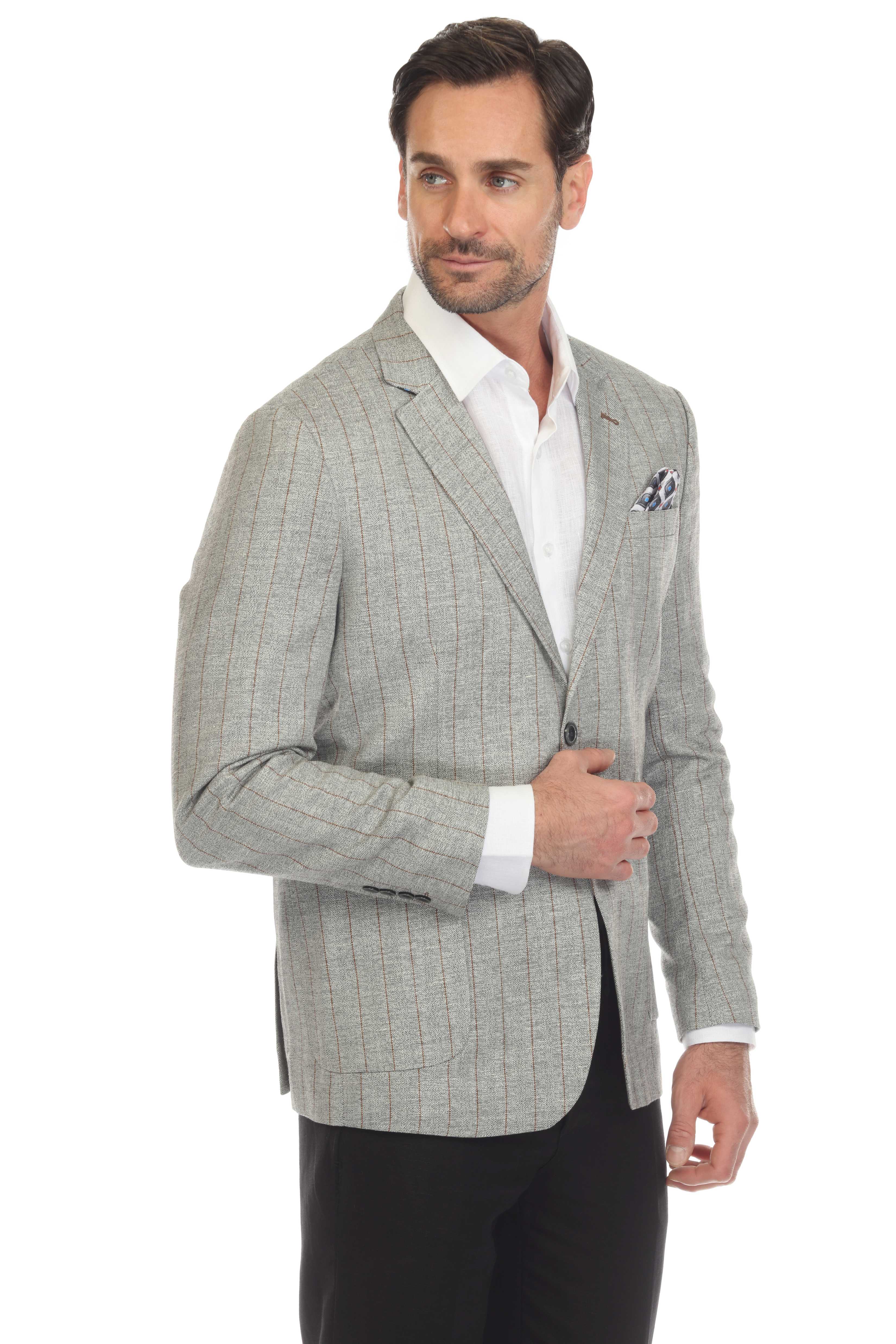 Chaqueta deportiva informal de rayas modernas de Mojito Reserve para hombre