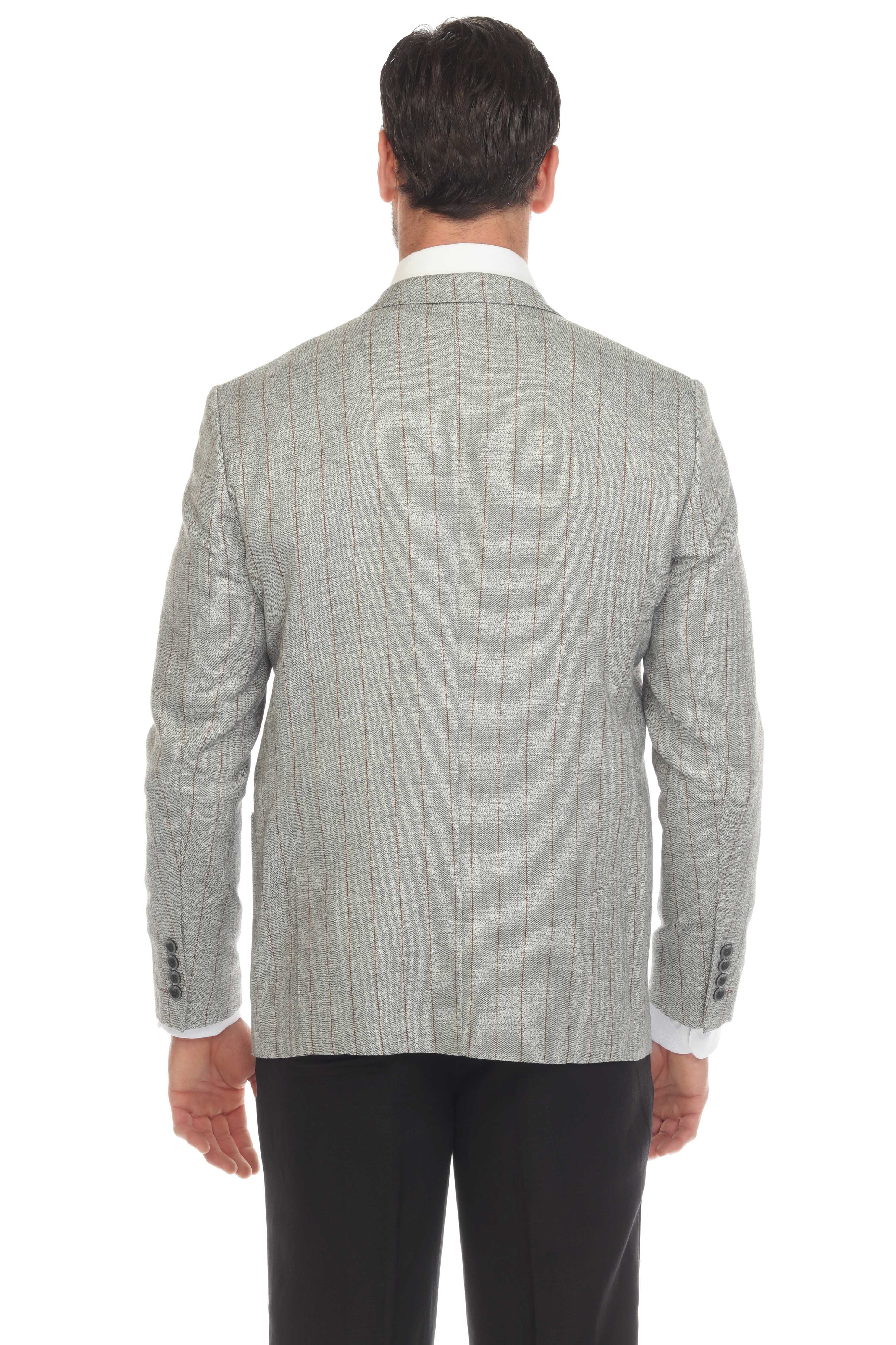 Chaqueta deportiva informal de rayas modernas de Mojito Reserve para hombre