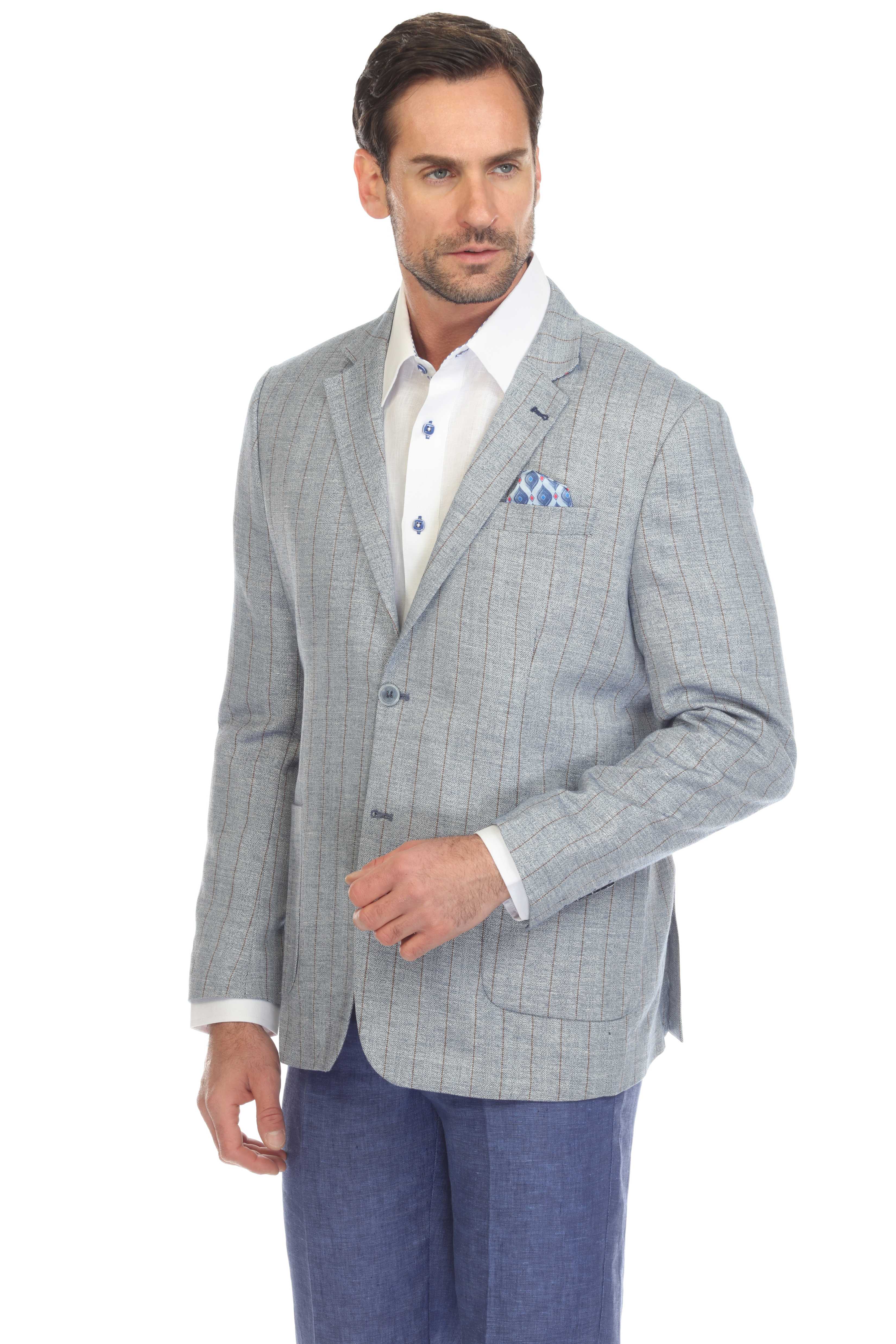 Chaqueta deportiva informal de rayas modernas de Mojito Reserve para hombre
