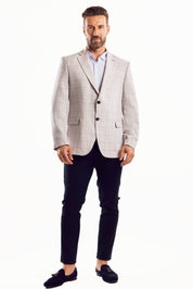 Chaqueta deportiva con estampado de cuadros claros Mojito Reserve para hombre
