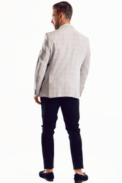 Chaqueta deportiva con estampado de cuadros claros Mojito Reserve para hombre