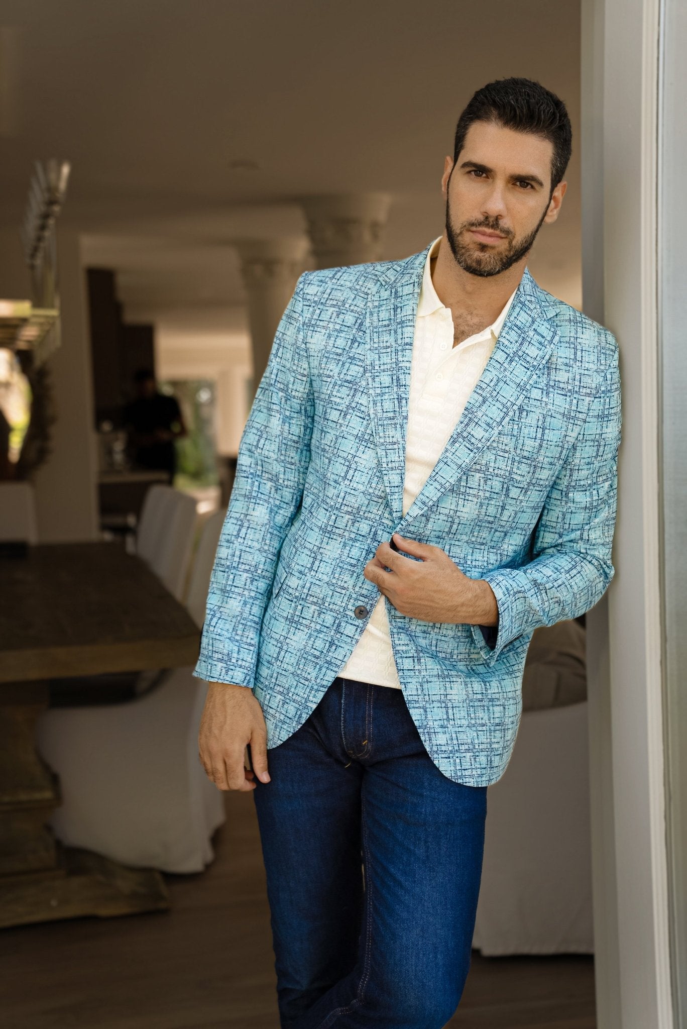Mojito Reserve Men's Casual Modern Fit Sports Jacket Multi Color