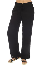Pantalón Palazzo con cordón ajustable para mujer Mojito, ropa informal de resort