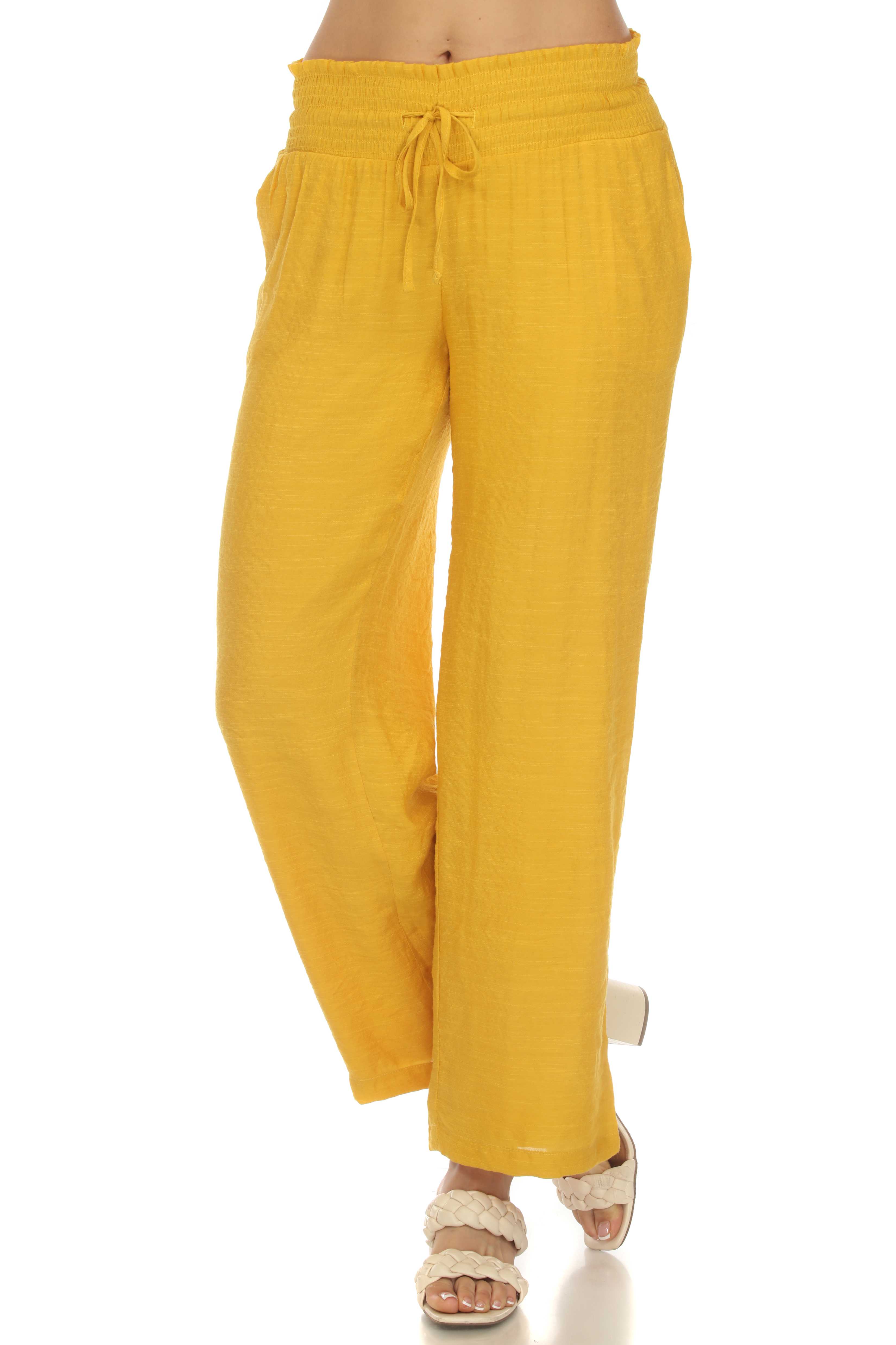 Pantalón Palazzo con cordón ajustable para mujer Mojito, ropa informal de resort