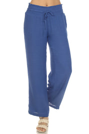 Pantalón Palazzo con cordón ajustable para mujer Mojito, ropa informal de resort
