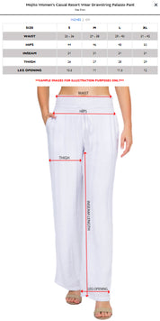 Pantalón Palazzo con cordón ajustable para mujer Mojito, ropa informal de resort