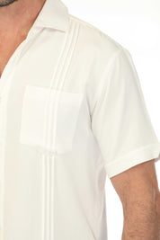 Men's Classic Two Pocket Guayamisa Shirt with Pleating