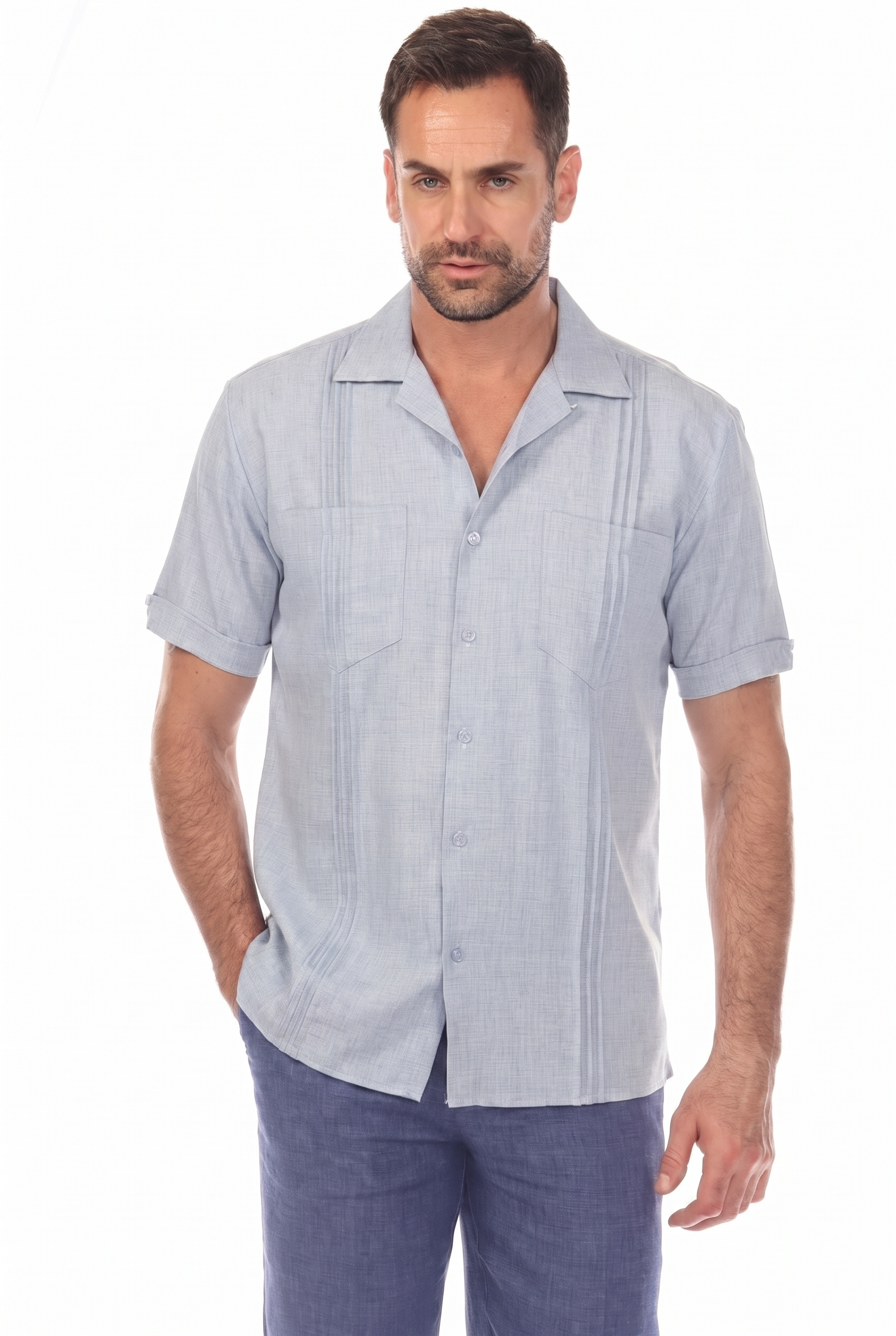 Classic Two Pocket Guayamisa Camp Collar Shirt