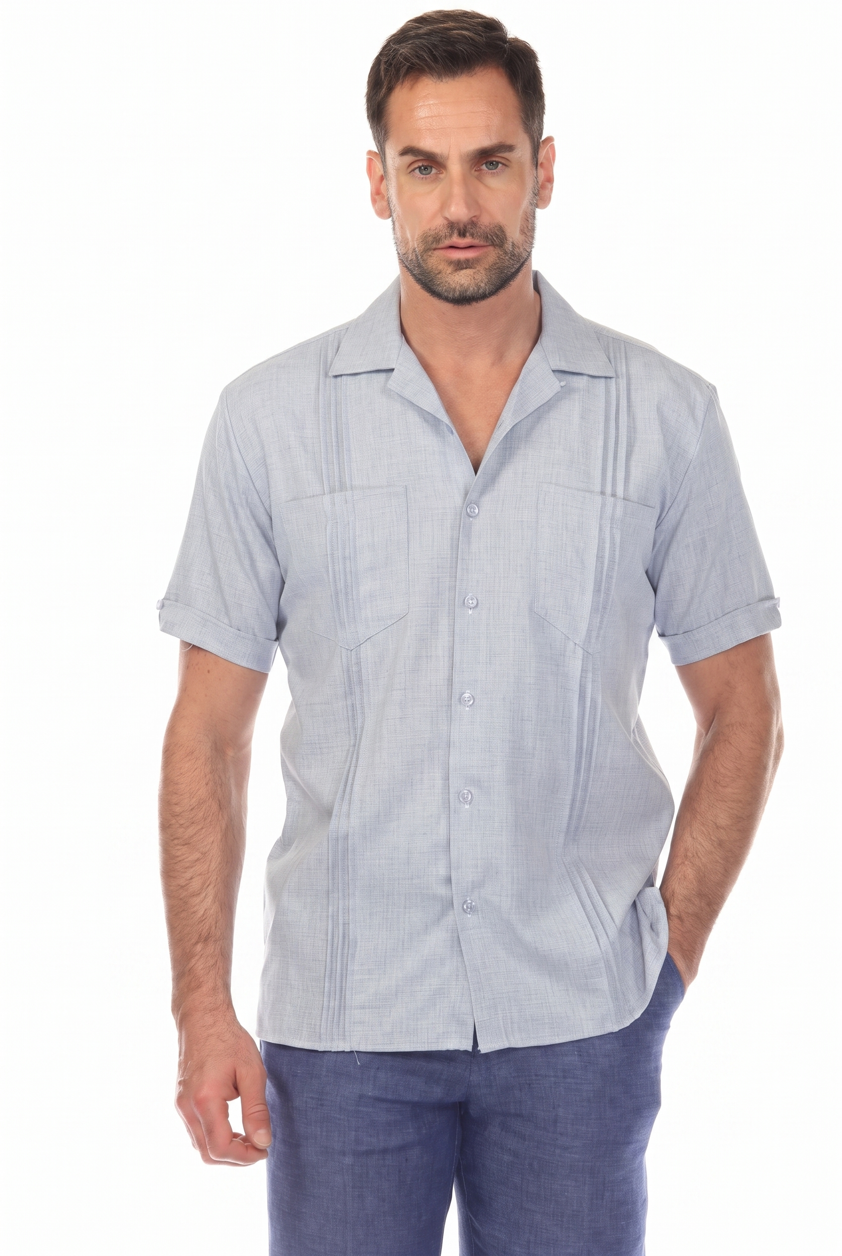 Classic Two Pocket Guayamisa Camp Collar Shirt