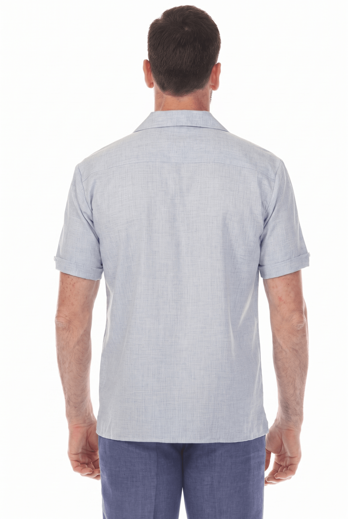 Camisa Guayamisa Clásica de Dos Bolsillos con Cuello Camp