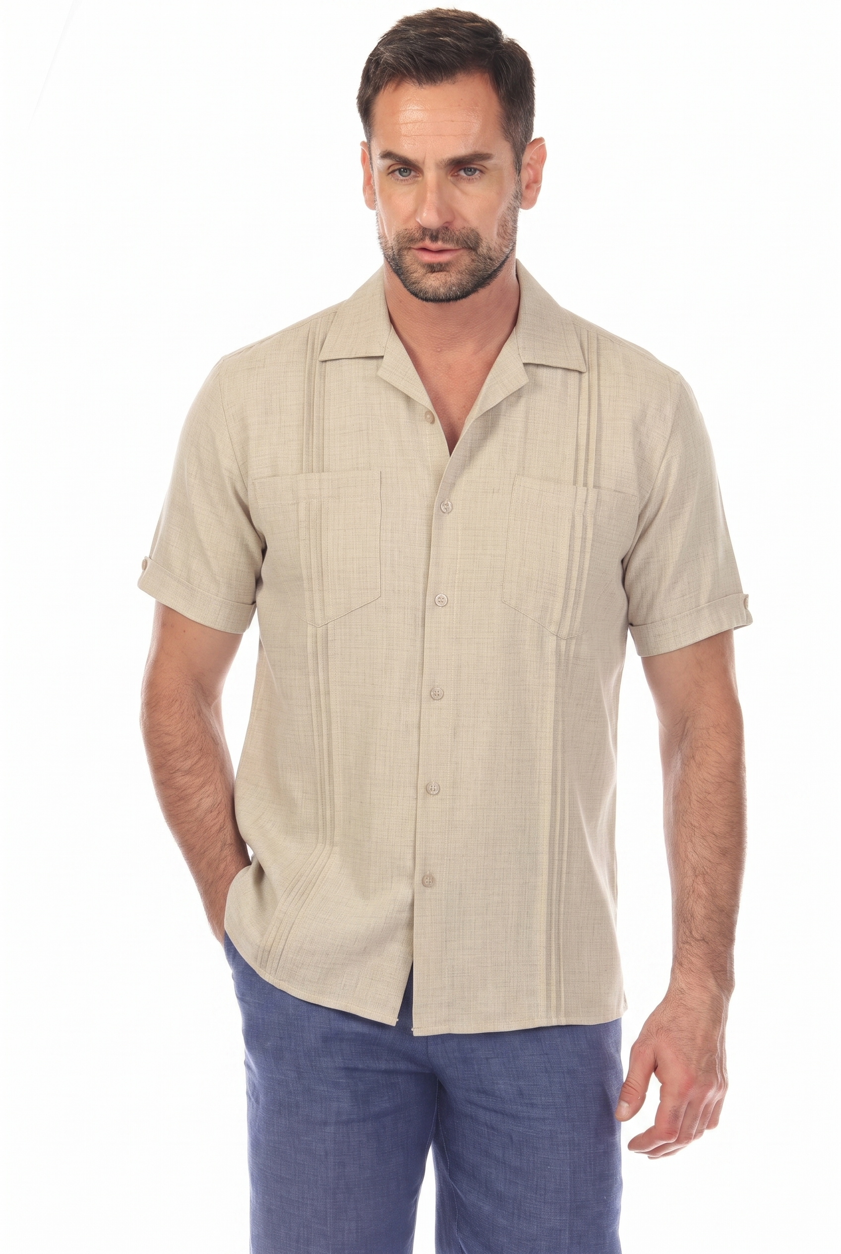 Classic Two Pocket Guayamisa Camp Collar Shirt